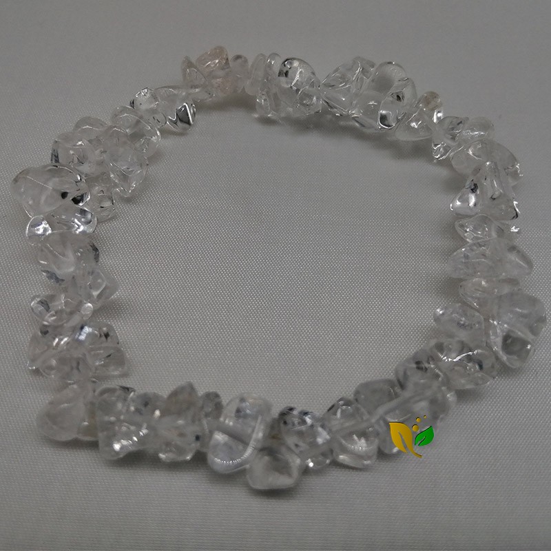 PULSERA CUARZO TRANSPARENTE CHIPS