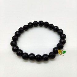 PULSERA TURMALINA NEGRA 6mm y  8mm
