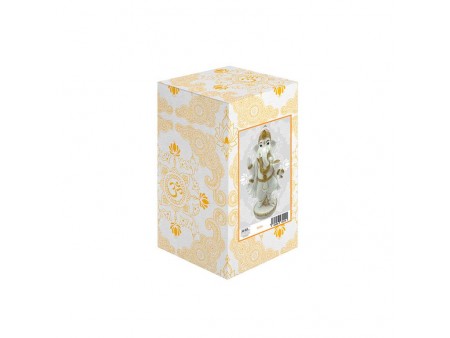 Ganesha de Pie 28 cm Blanco/Oro