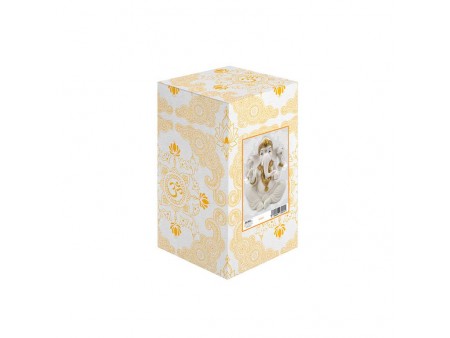 Ganesha Sentada 36 cm Blanco/Oro