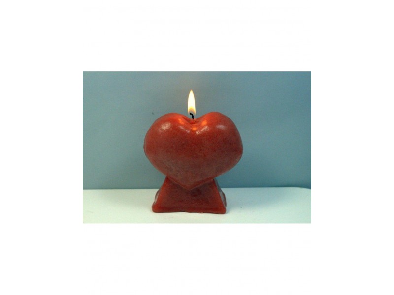 Vela Corazón Rojo 9 cm. Vela Corazón Rojo 9 cm.