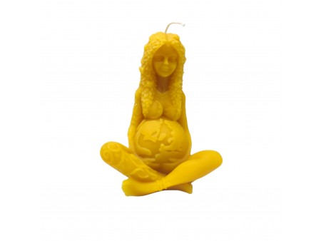 Vela de Cera de Abeja de la Diosa de la Tierra / Madre Tierra / Pachamama