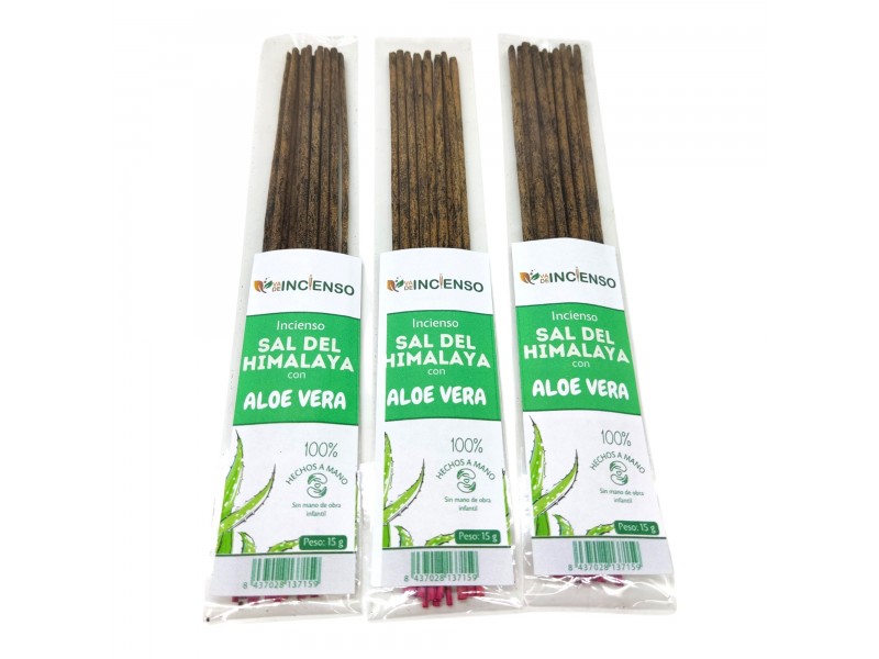 Incienso Sal del Himalaya con Aloe Vera (Pack 3 Uds) Incienso Sal del Himalaya con Aloe Vera (Pack 3 Uds)
