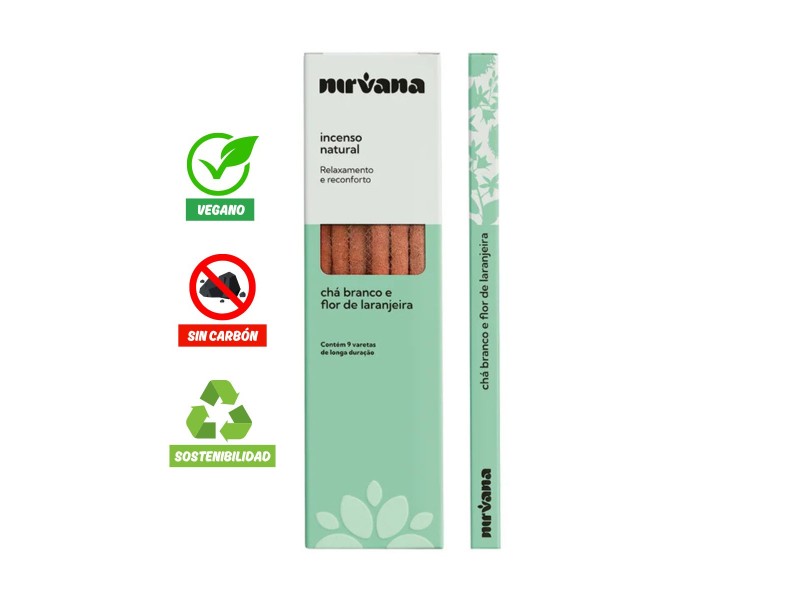 Incienso Natural Té Blanco y Flor de Naranja de Nirvana (Brasil) Incienso Natural Té Blanco y Flor de Naranja de Nirvana (Brasil)