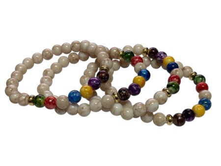 PULSERA  7 CHACRAS  8 MM DE (NO MINERAL)