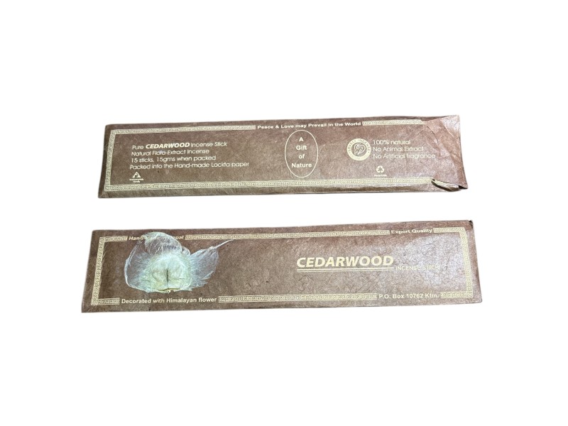 PACK 2 INCIENSO DE CEDRO FABRICADO EN NEPAL CON ACEITES NATURALES HECHOS A MANO PACK 2 INCIENSO DE CEDRO FABRICADO EN NEPAL CON ACEITES NATURALES HECHOS A MANO