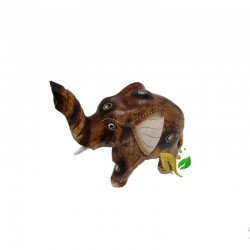 FIGURA DE MADERA ELEFANTE VARIOS COLORES